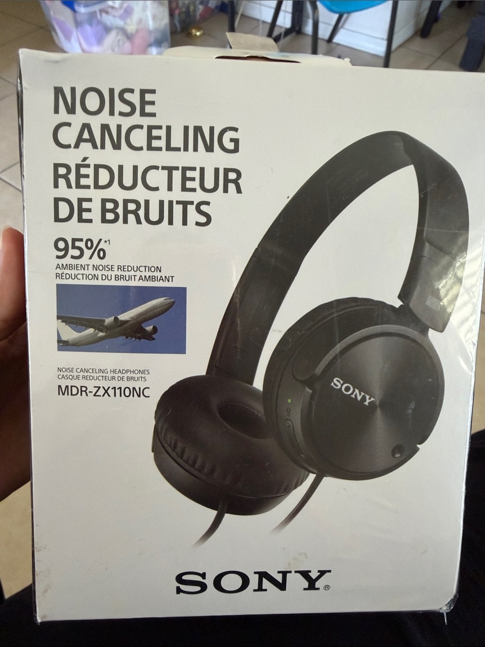 Sony On-Ear Noise-Canceling Headphones in Black